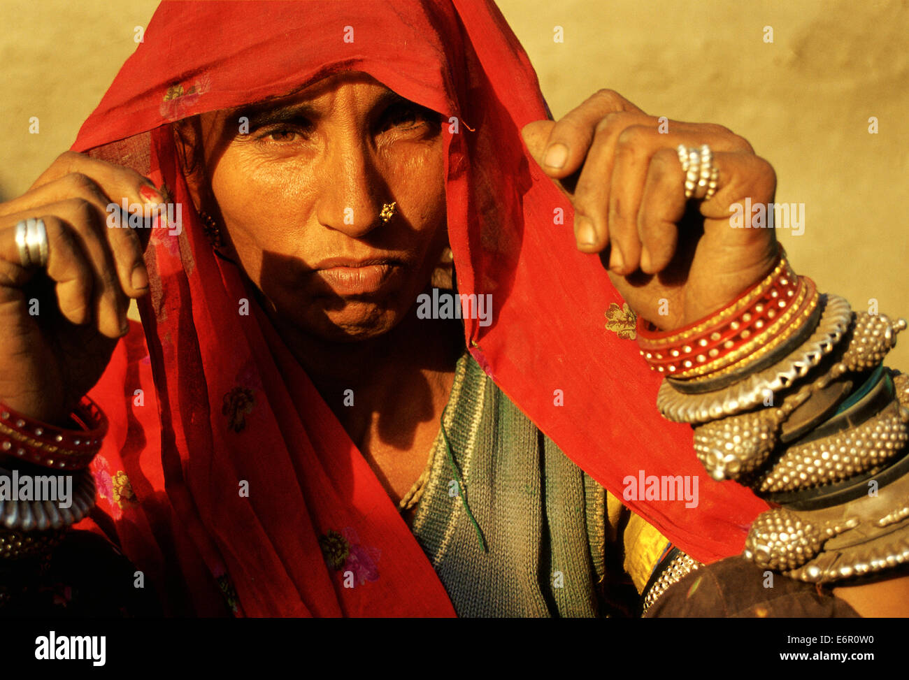 Woman belonging to the Rebari caste ( India) Stock Photo