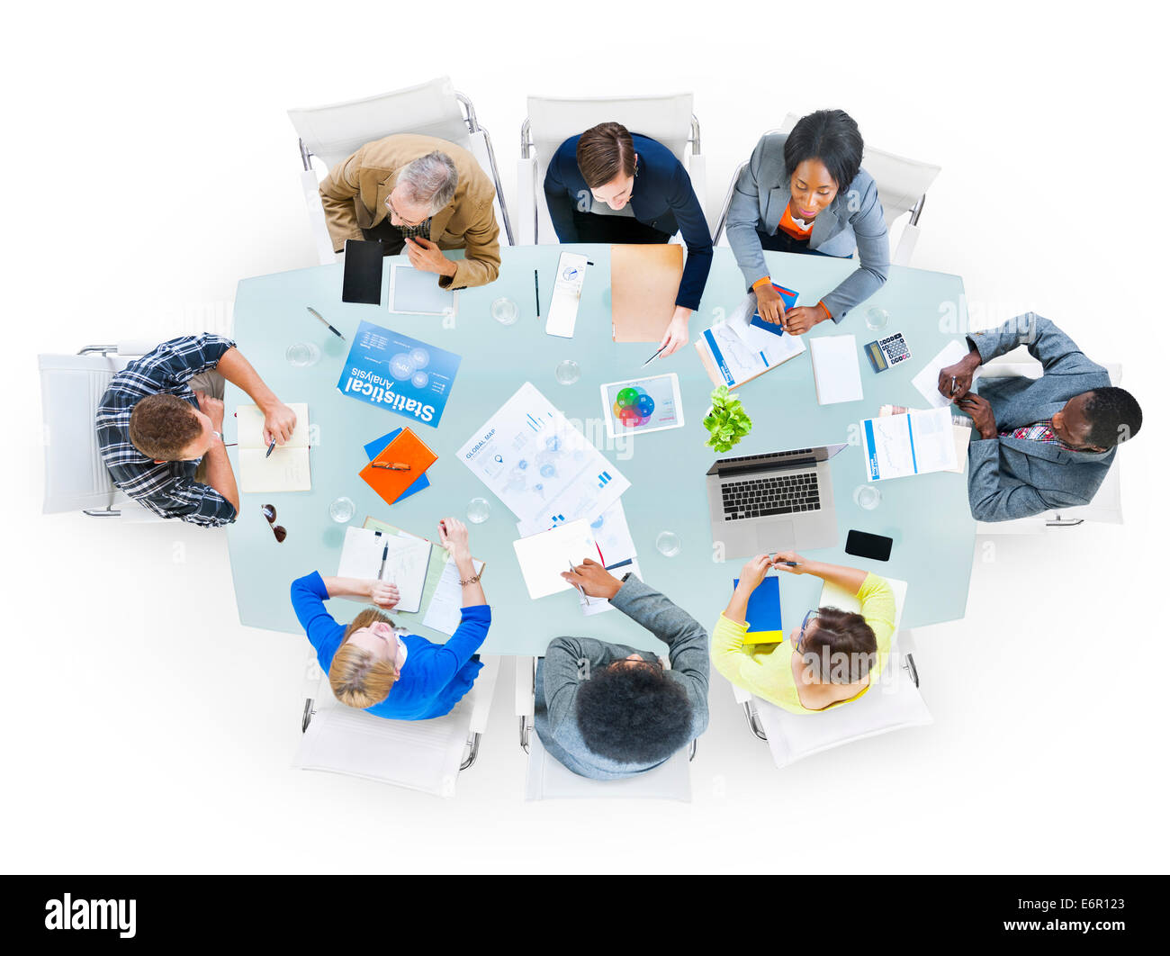 Group of Business People Discussing Business Issues Stock Photo