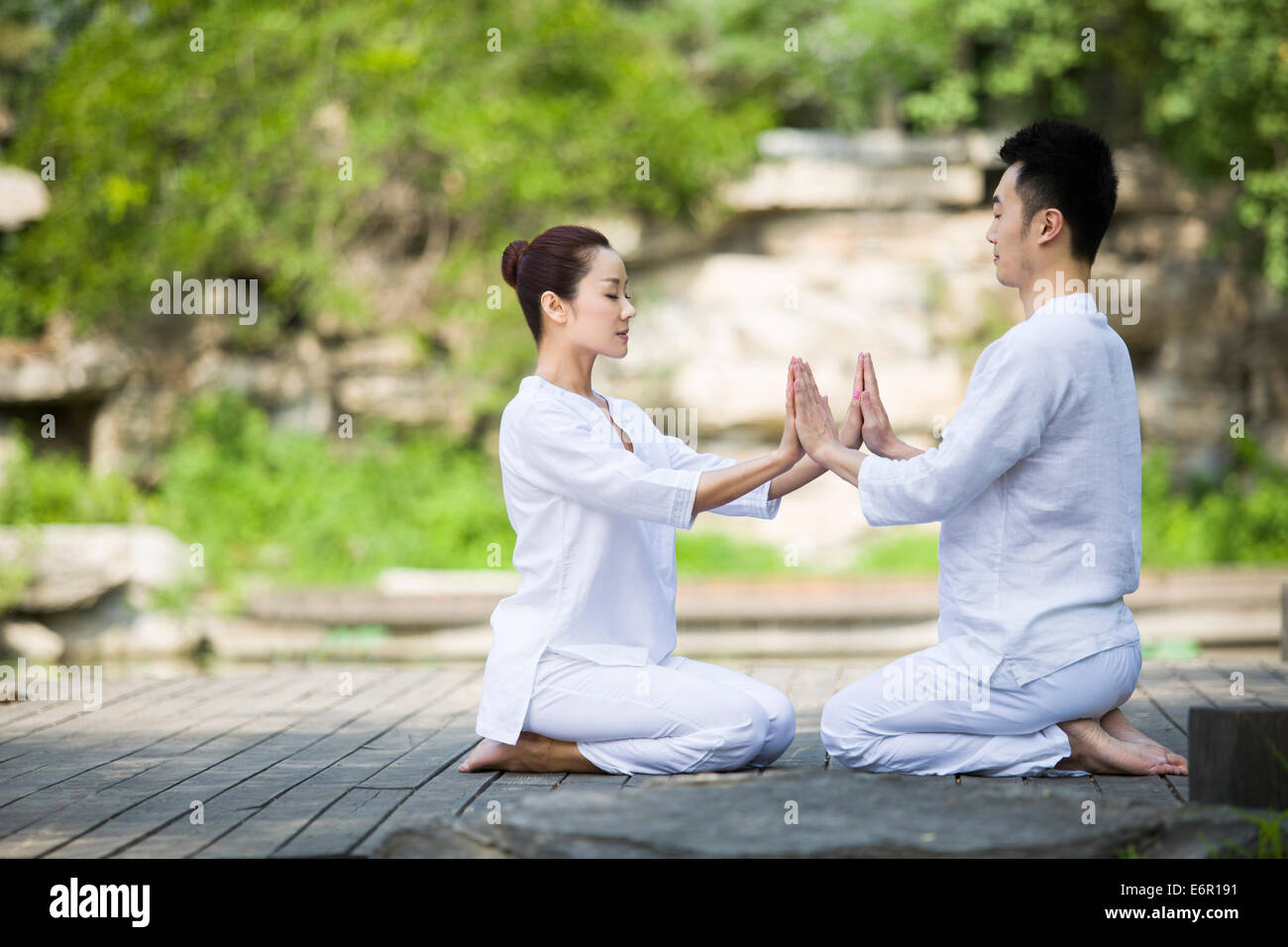 Two women practicing palm hi-res stock photography and images - Alamy