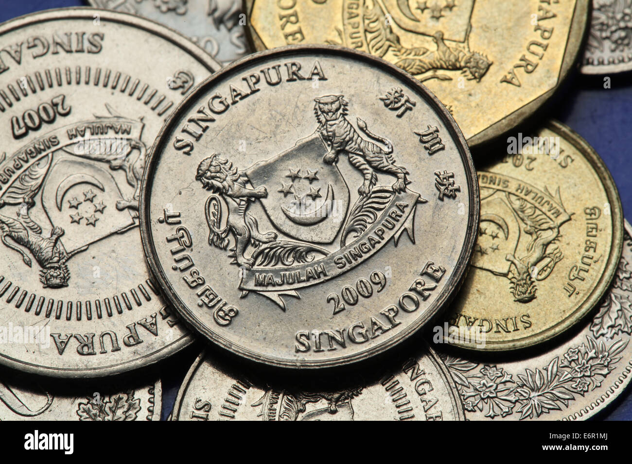 Singapore coins hi-res stock photography and images - Alamy