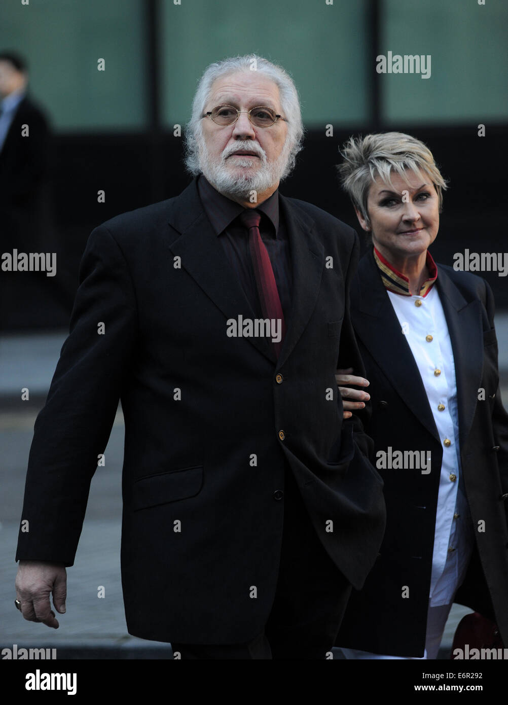 Dave Lee Travis and wife Marianne arrive at Southwark Crown Court  Featuring: Dave Lee Travis,Marianne Griffin Where: London, United Kingdom When: 24 Feb 2014 Stock Photo