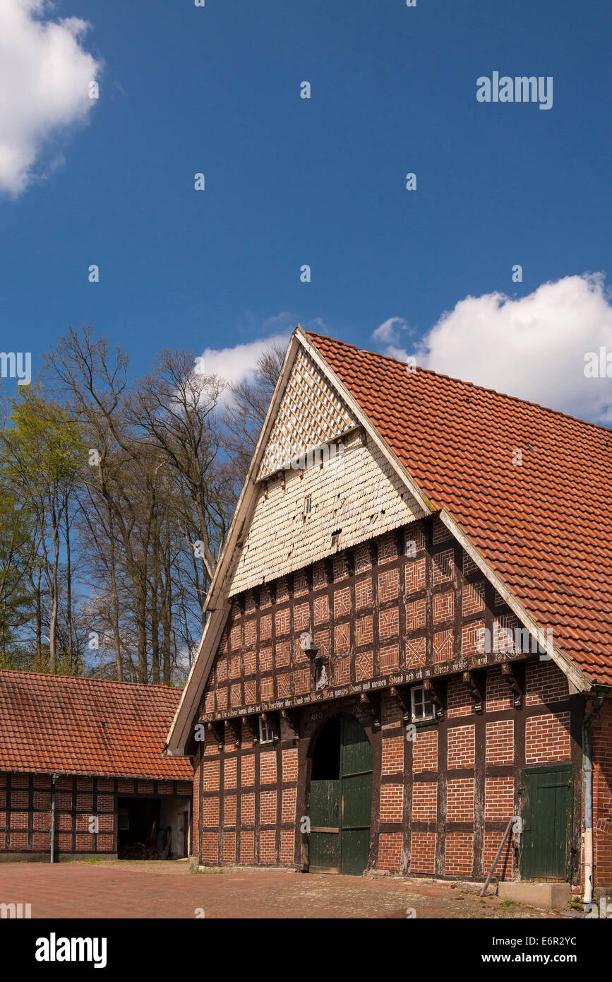 half-timbered barn, neuenkirchen-vörden, vechta district, oldenburger münsterland, lower saxony, germany Stock Photo