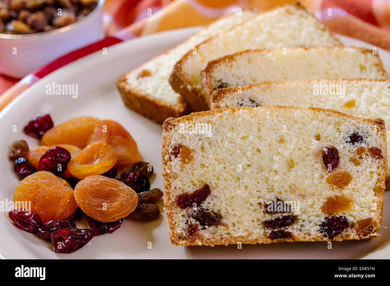 Detail of christmas cake with dried Fruit Stock Photo Alamy