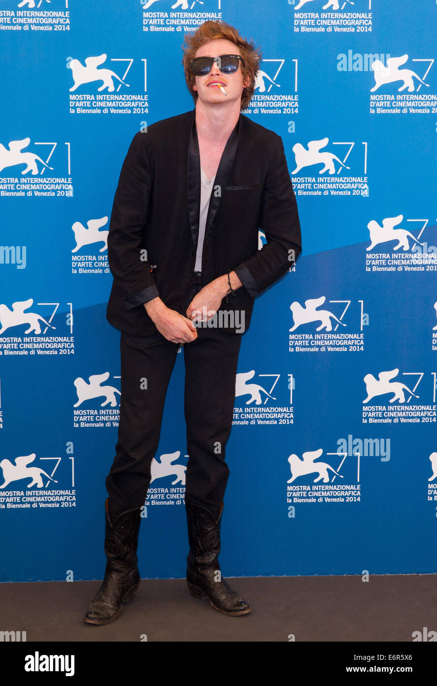 CALEB LANDRY JONES HEAVEN KNOWS WHAT. PHOTOCALL. 71ST VENICE FILM FESTIVAL LIDO VENICE ITALY 29