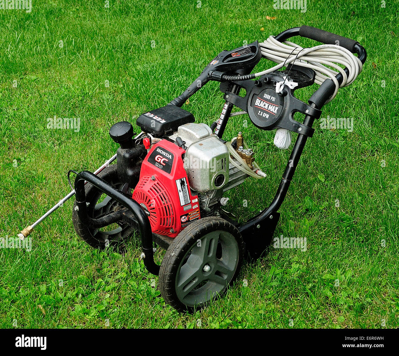 Portable Pressure Washer on wheels Stock Photo Alamy