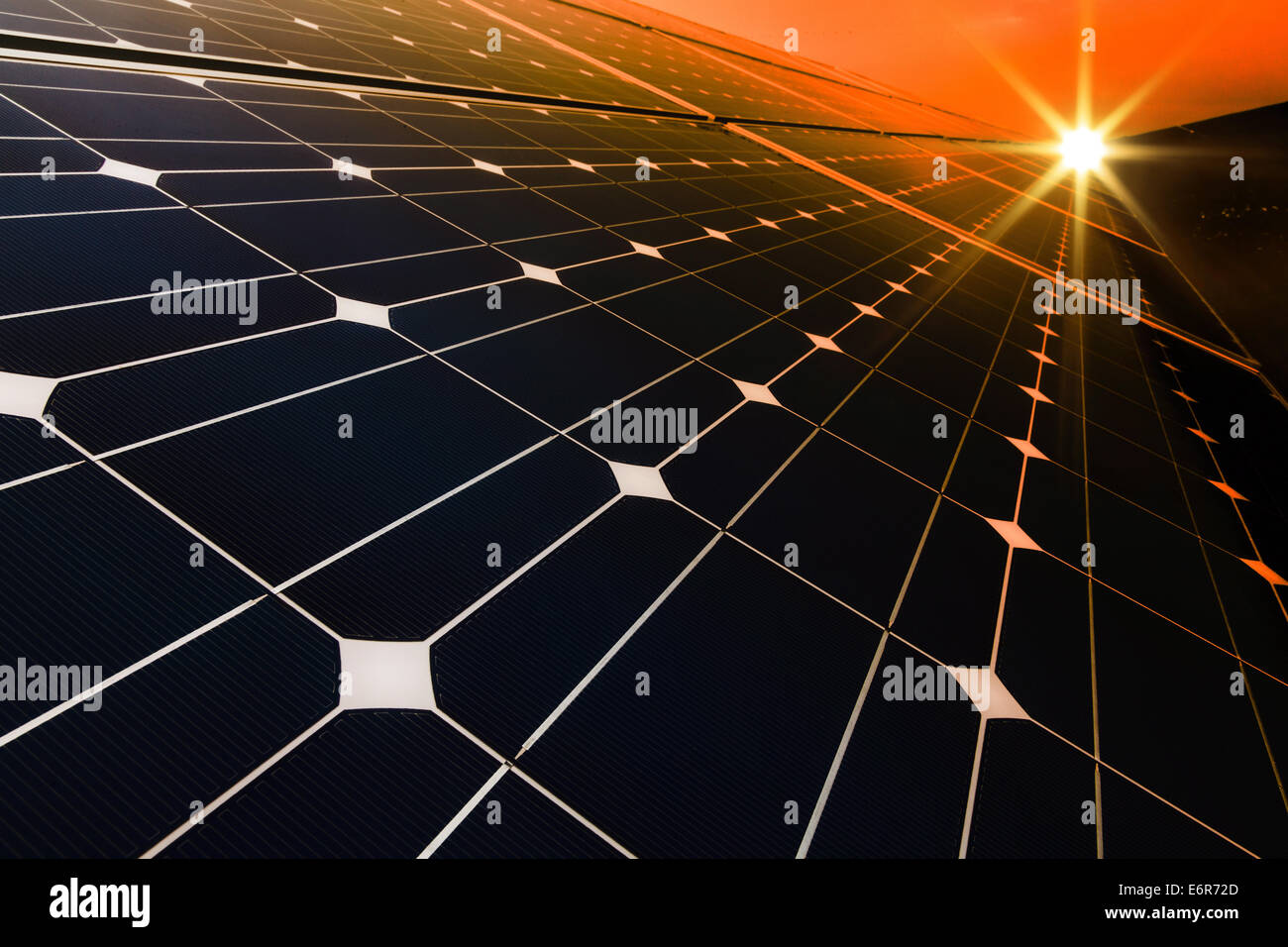 Power plant using renewable solar energy with sun Stock Photo - Alamy