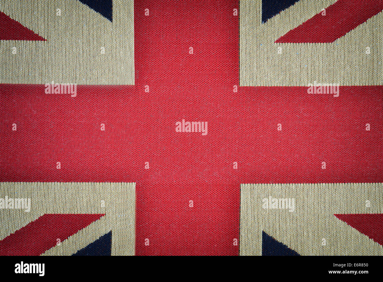 Background made of british flag on old canvas texture Stock Photo