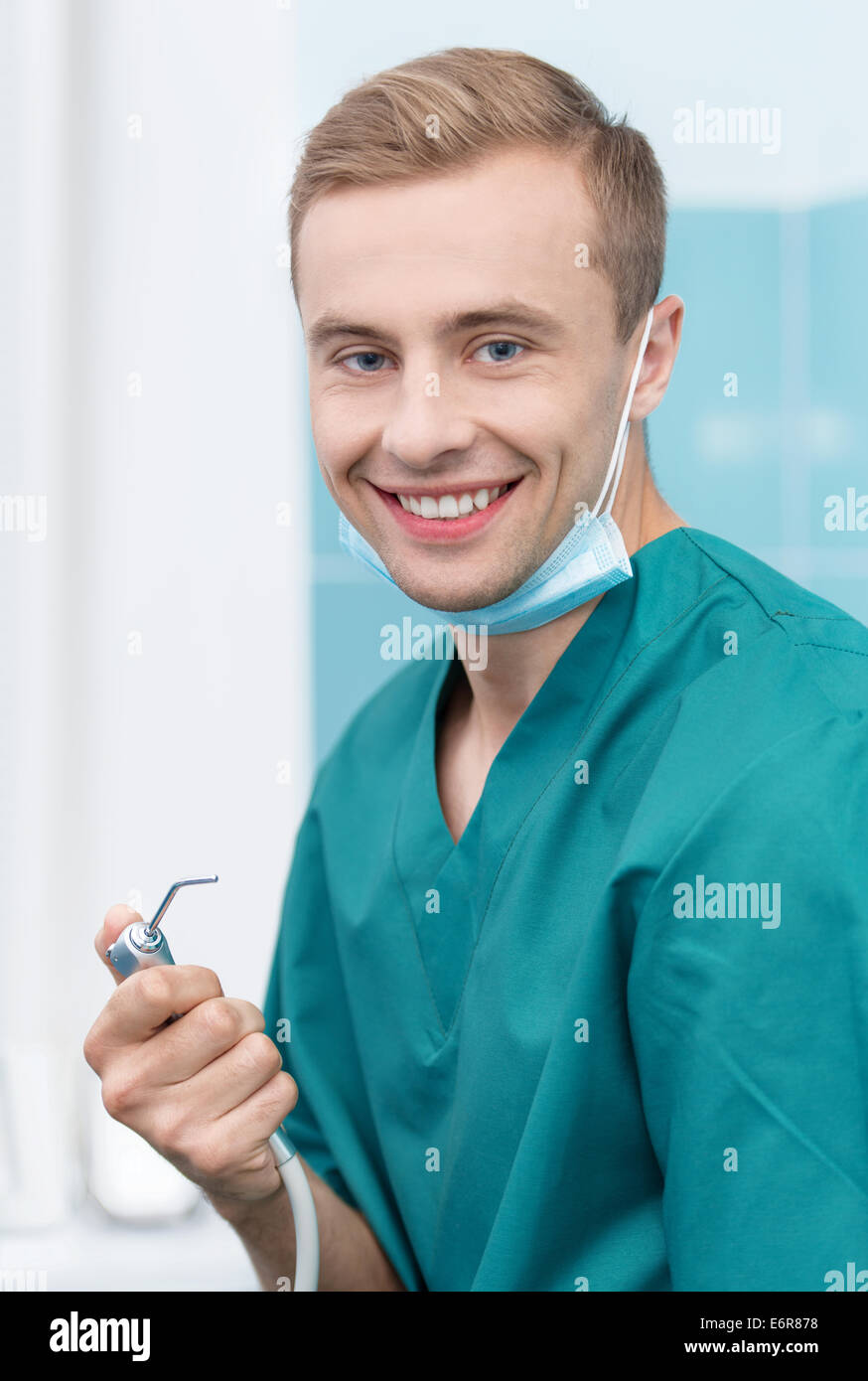 Dentist using teeth appointment Stock Photo Alamy