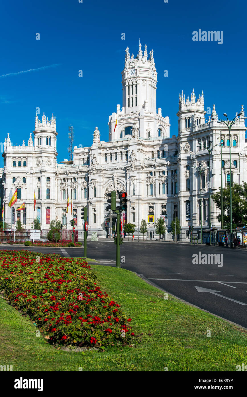 Cibeles Palace, Plaza de Cibeles, Madrid, Comunidad de Madrid, Spain Stock Photo