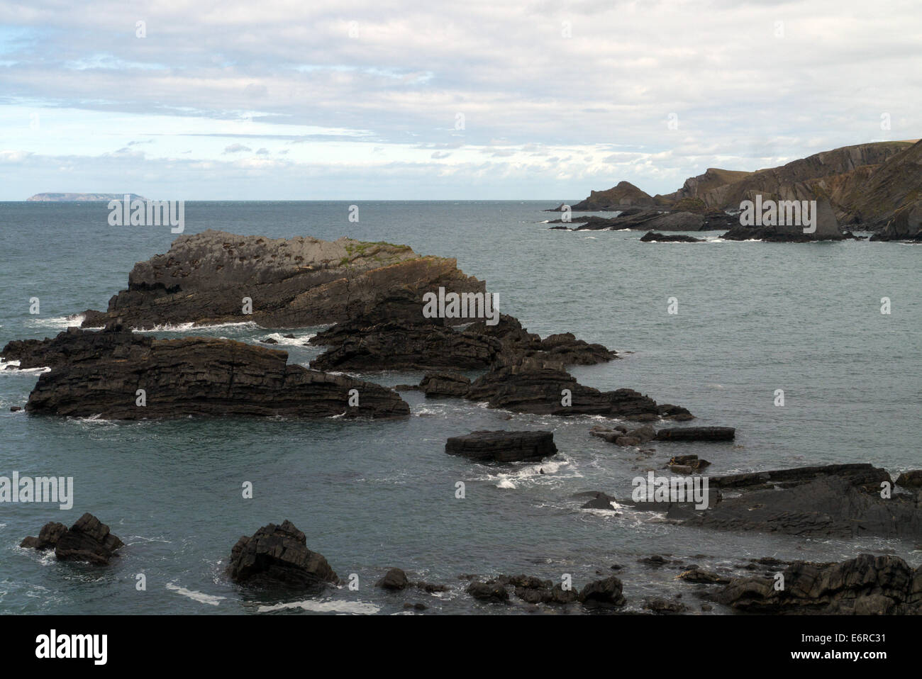 Rocks and cliffs at Hartland, Devon, England, UK Stock Photo - Alamy