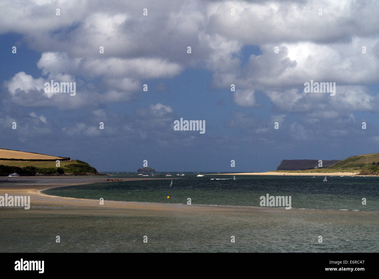 Padstow bay and River Cam estuary near Padstow Cornwall Stock Photo - Alamy