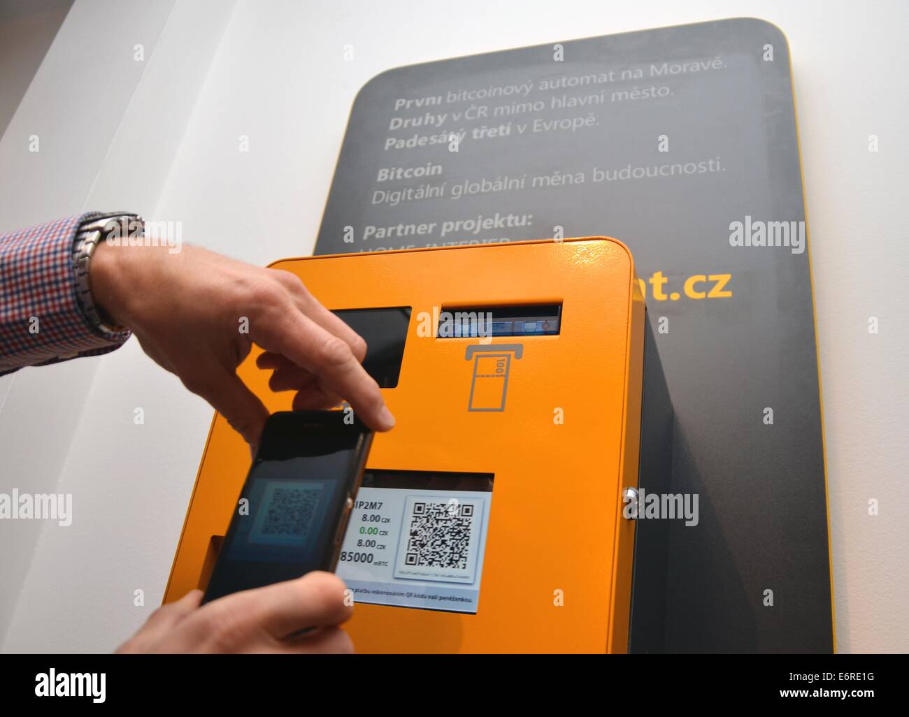 Bitcoin atm prague czech republic hi-res stock photography and