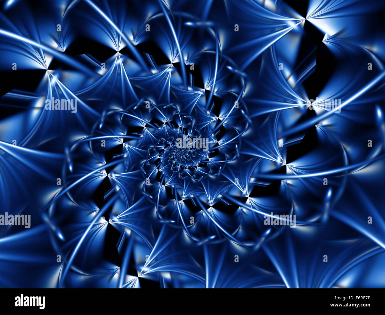 Digital Blue Spiral Art Background Stock Photo - Alamy