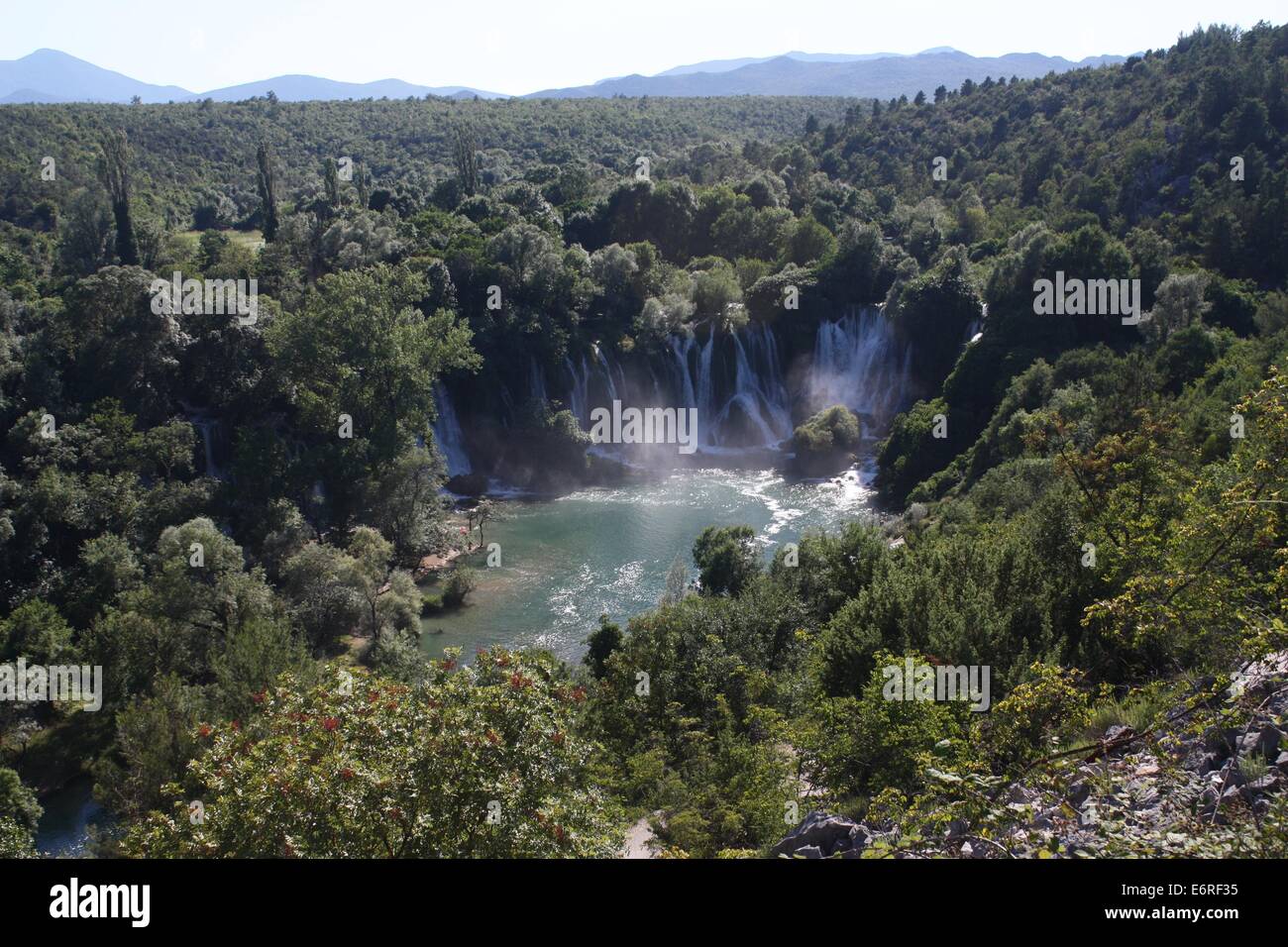 Kravice waterfalls on the Trebižat River in Bosnia and Herzegovina Stock Photo