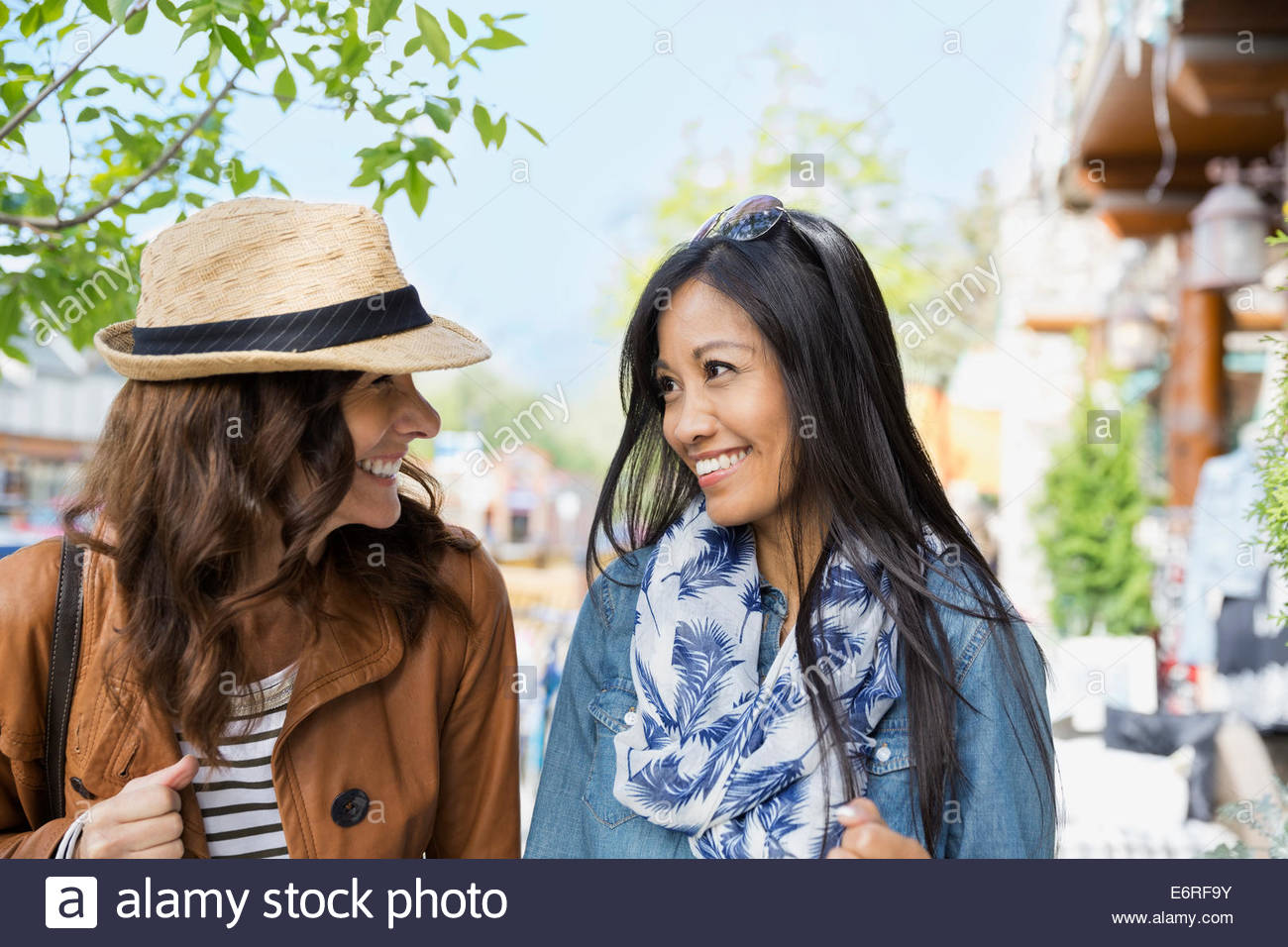 Women walking on village street hi-res stock photography and images - Alamy