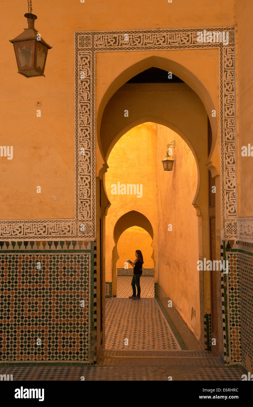 Mausoleum of Moulay Ismail, Meknes, Morocco, Maghreb, North  Africa Stock Photo