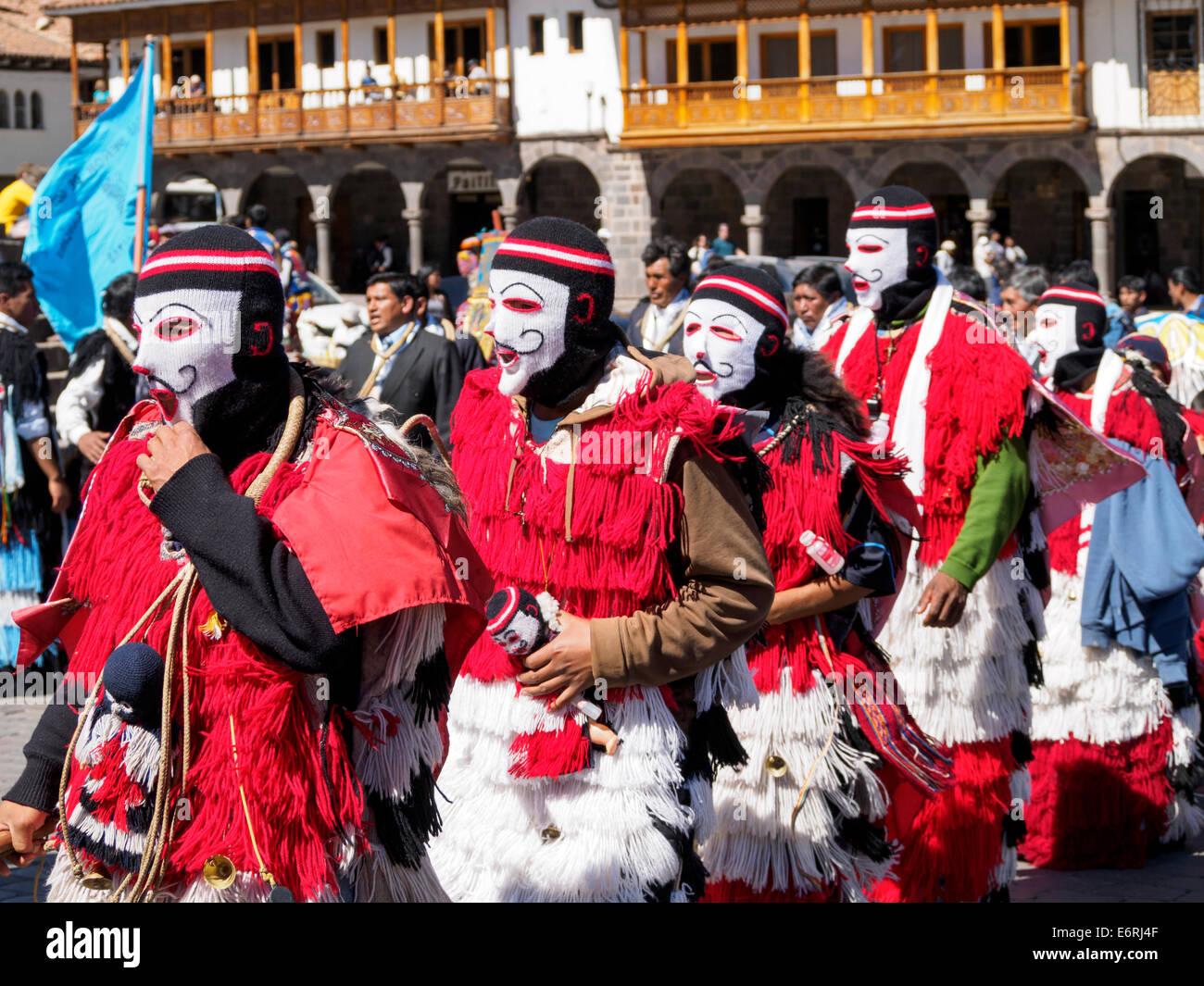People from all regions gather to Cusco for the Qoyllority (or Qoyllur Rit'i) pilgrimage to the mountain sanctuary of Sinakara - Stock Photo