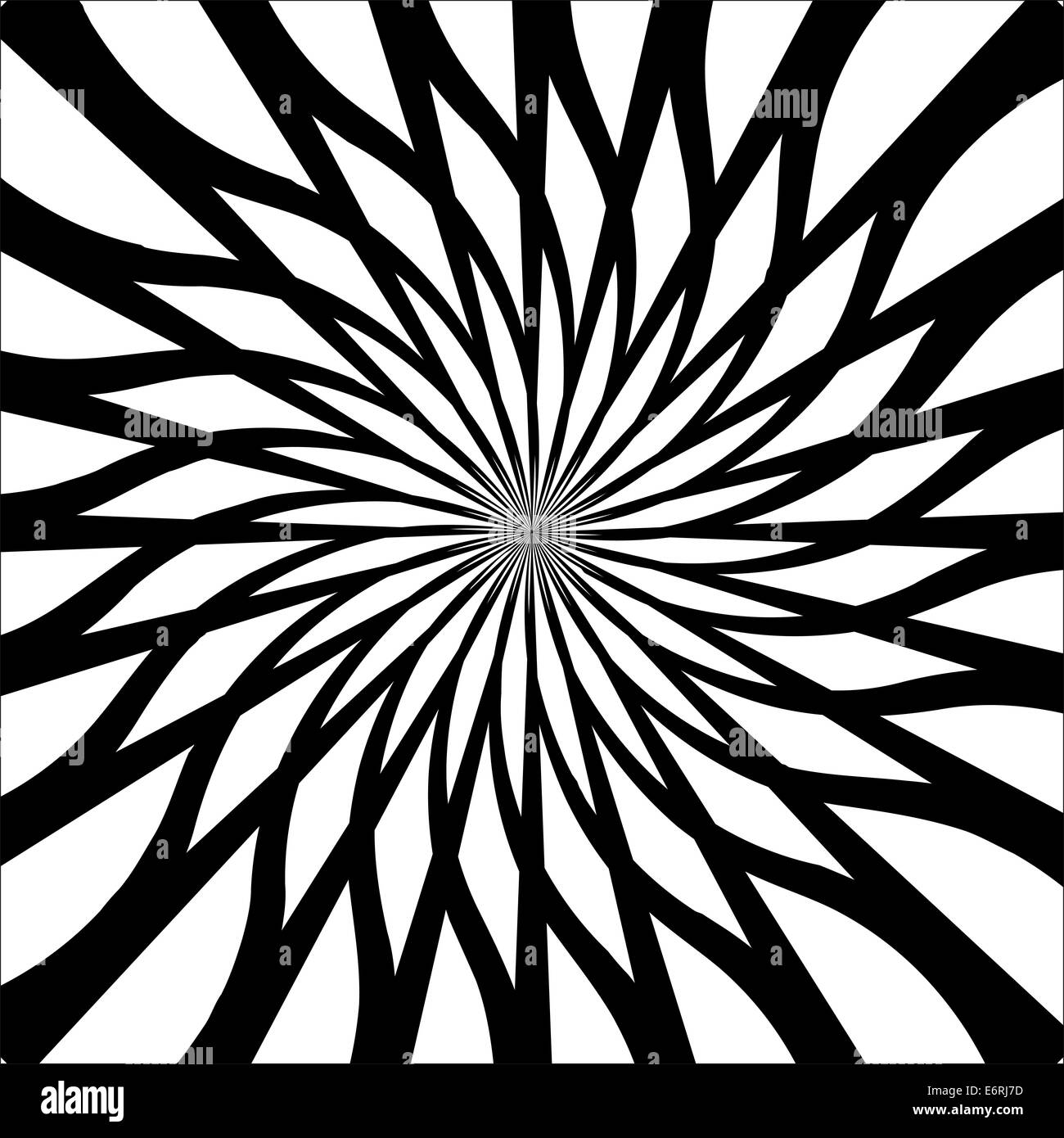 Black and White Abstract Psychedelic Art Background. Vector Illu Stock ...