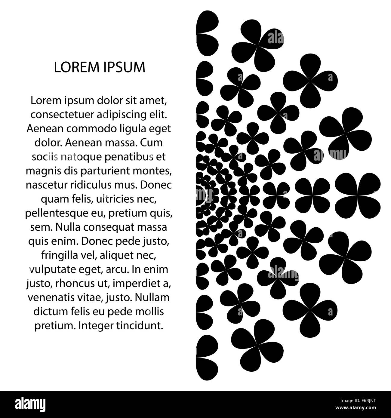 Black and White Abstract Psychedelic Art Background. Vector Illu Stock ...