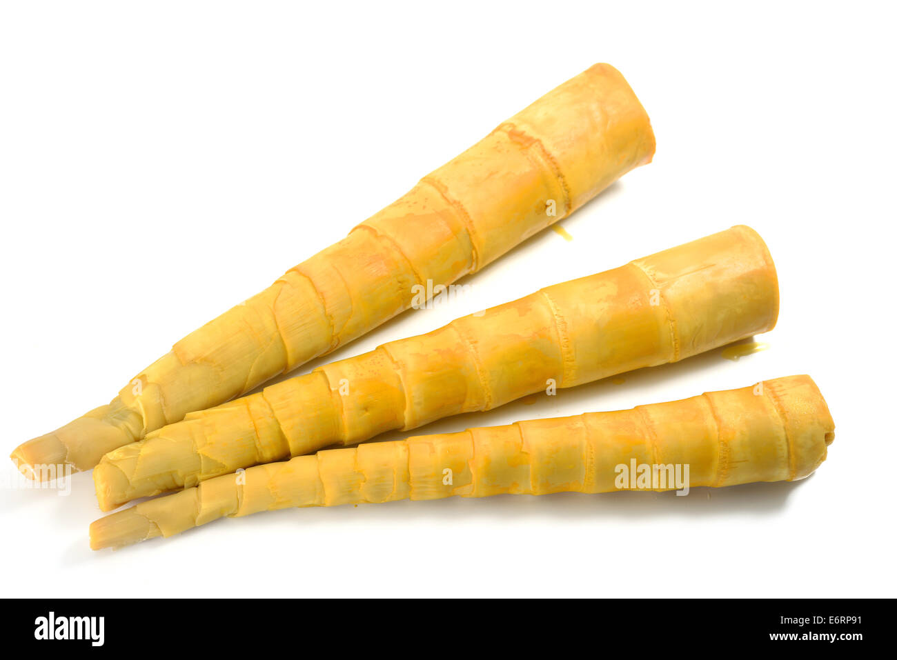 Pickled bamboo shoots isolated on white Stock Photo Alamy