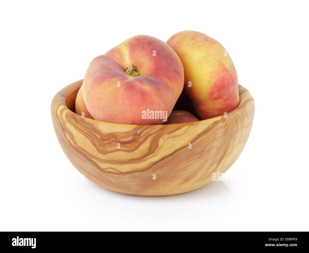 ripe flat donut peaches, isolated on white background Stock Photo Alamy