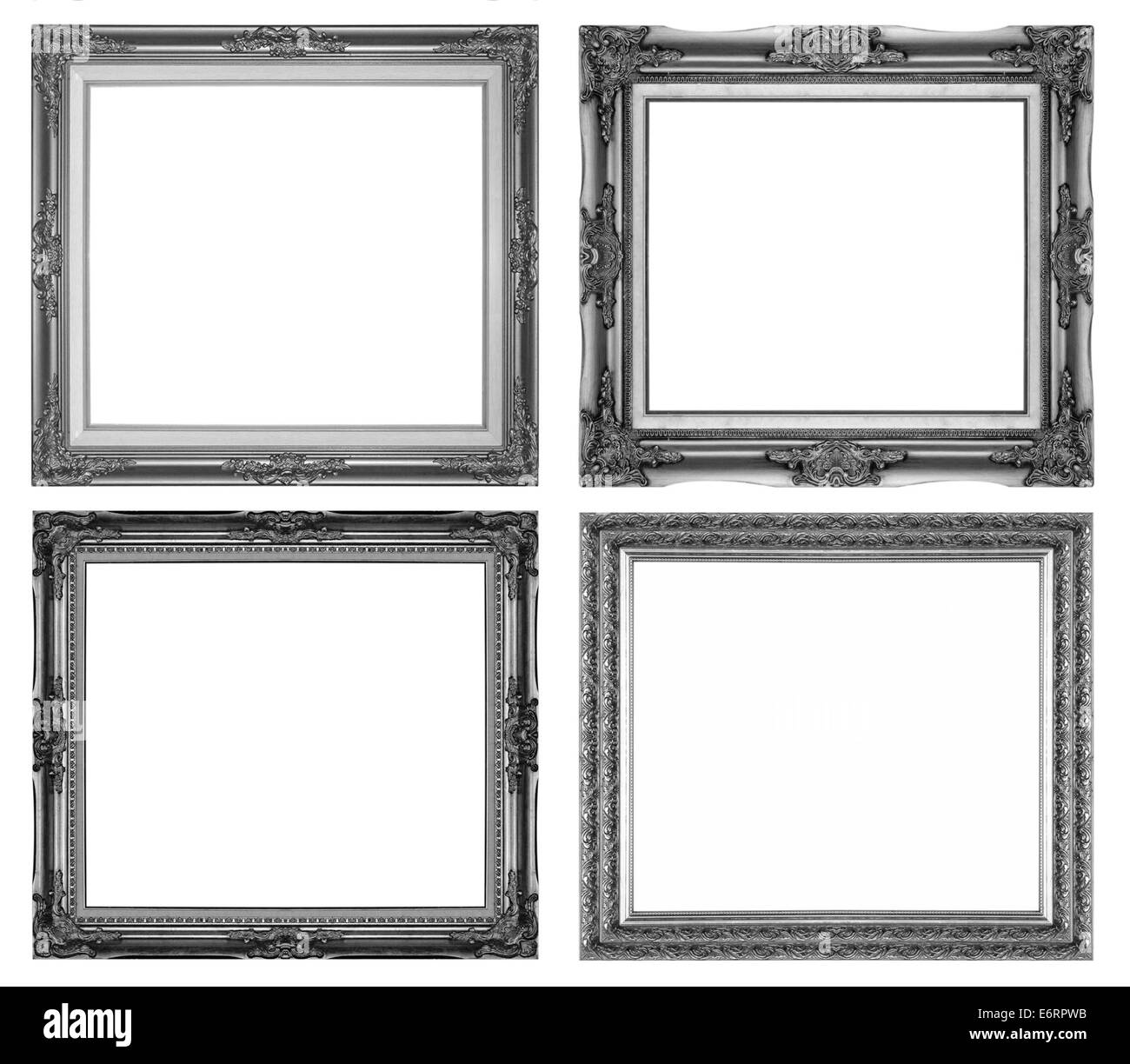 Black picture frame isolated on a white background Stock Photo - Alamy