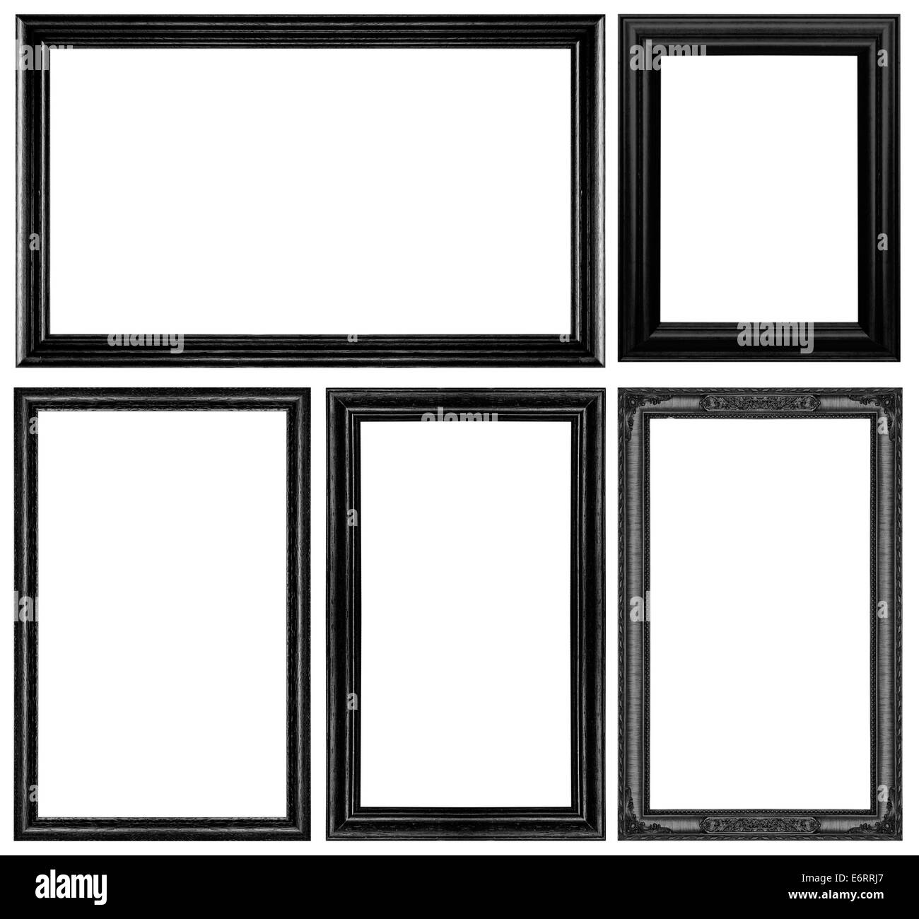 Ancient Wooden Frame Isolated On White Background Stock Photo Alamy