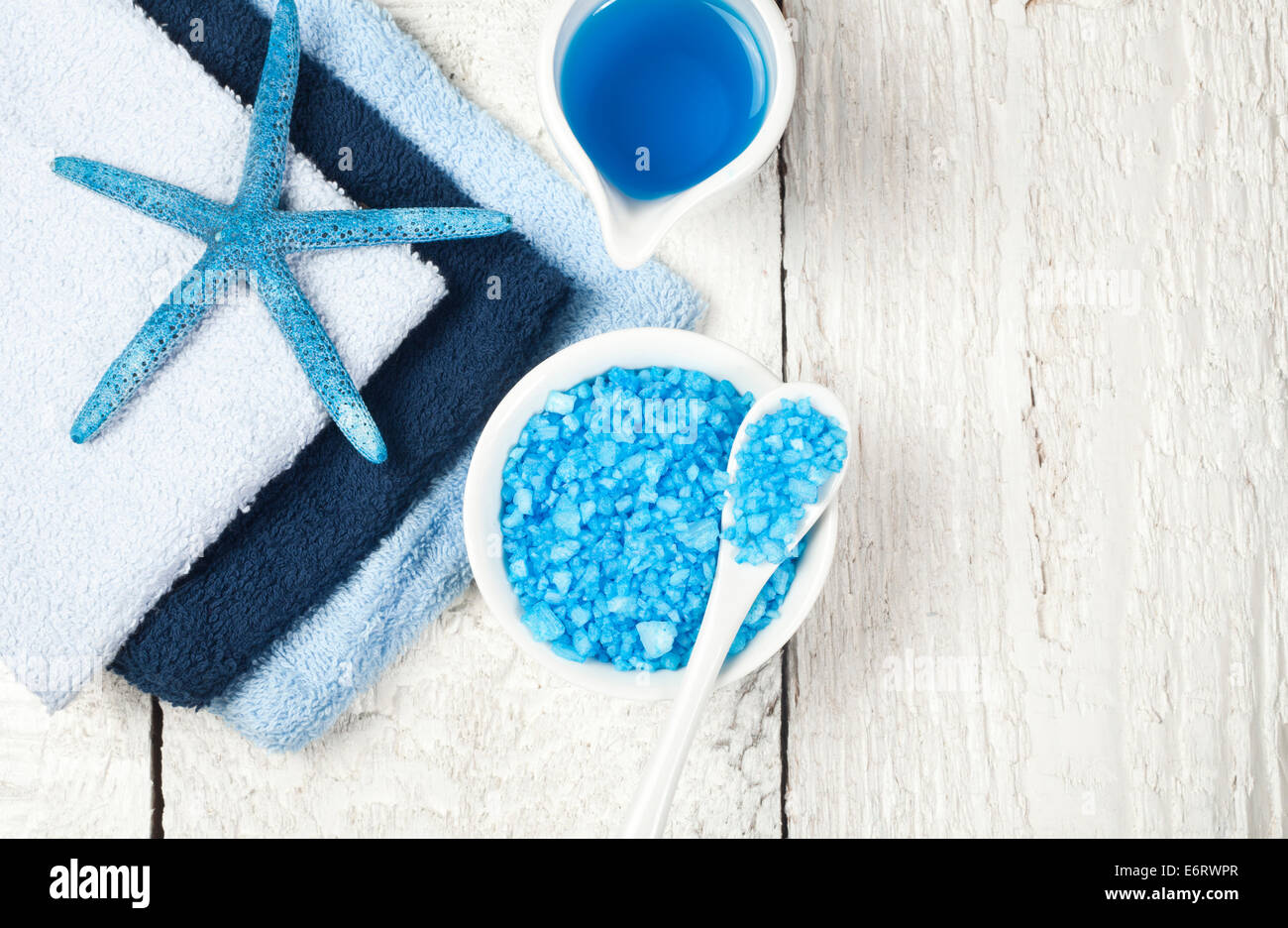 Spa background in the range of blue and white Stock Photo - Alamy