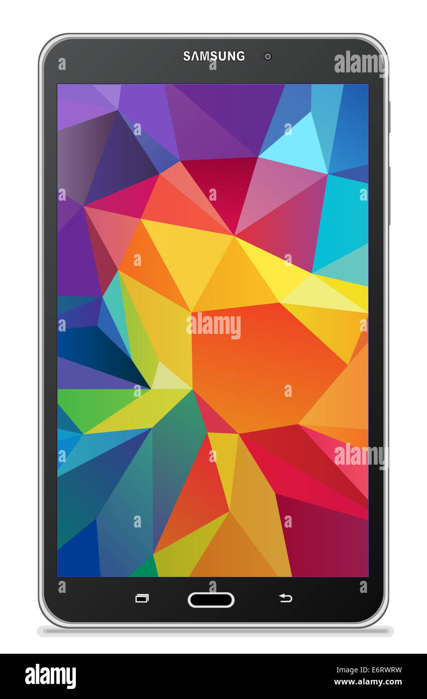 Samsung Galaxy Tab 4 7.0 LTE black Stock Photo