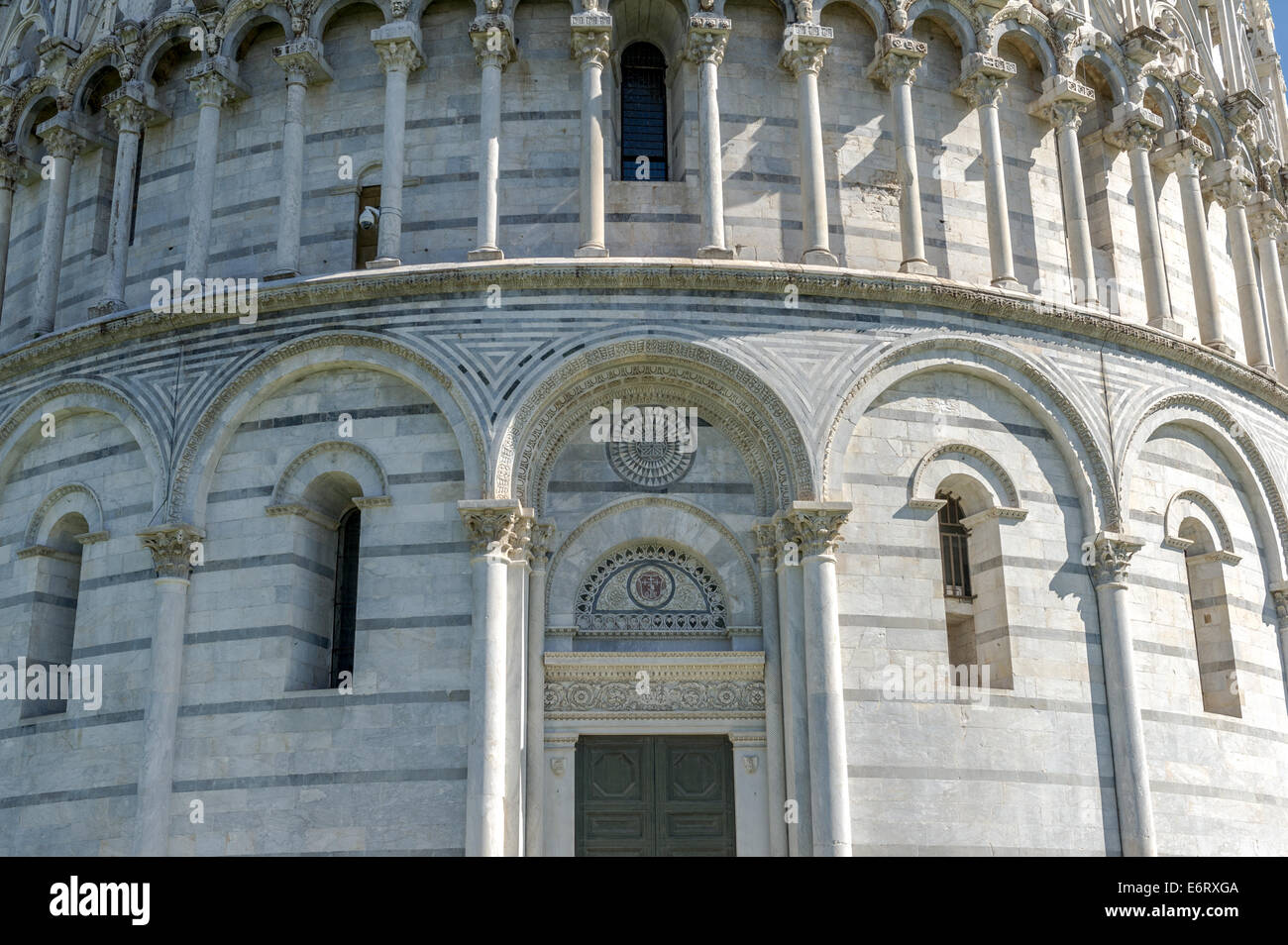 The Pisa Baptistery in the Square of Miracles, Pisa, Italy Stock Photo