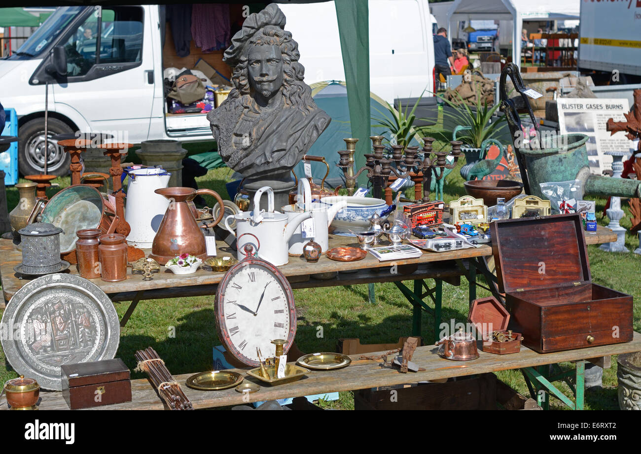 Antiques, on sale, at Antiques fair, Newark, Nottingham, England Stock