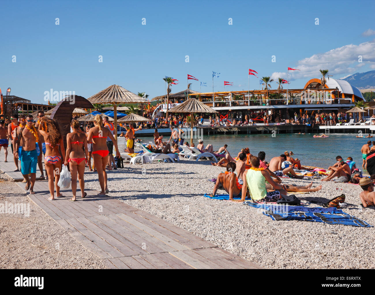 Zrce Island Pag Croatia Stock Photo Alamy