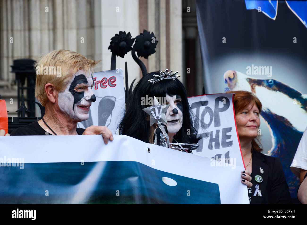 Badger Cull Protest, London, England. Stock Photo