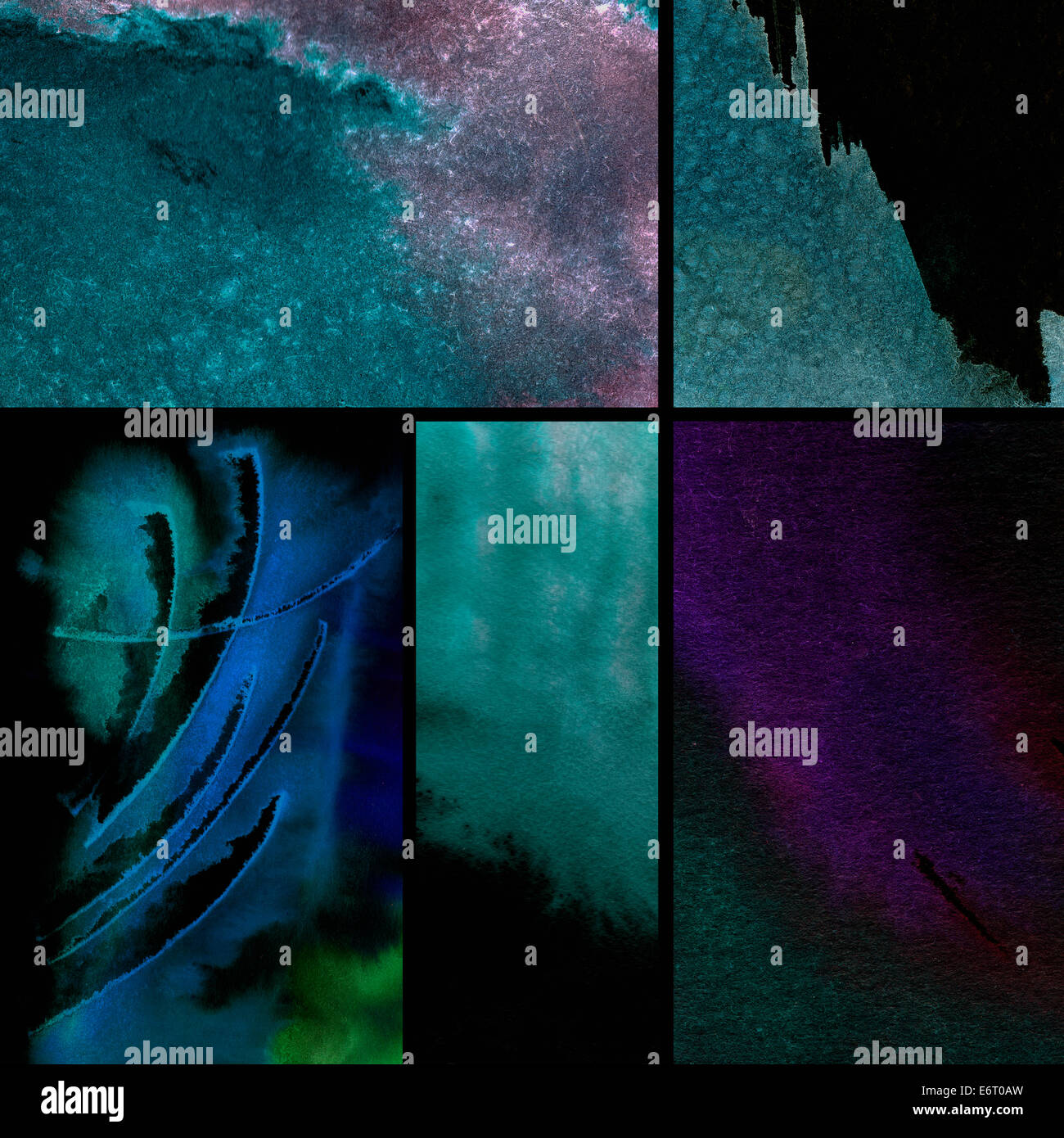 Set of watercolor abstract hand painted backgrounds Stock Photo - Alamy