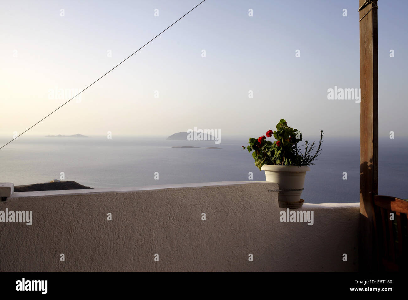 View from the town of Anafi. Stock Photo