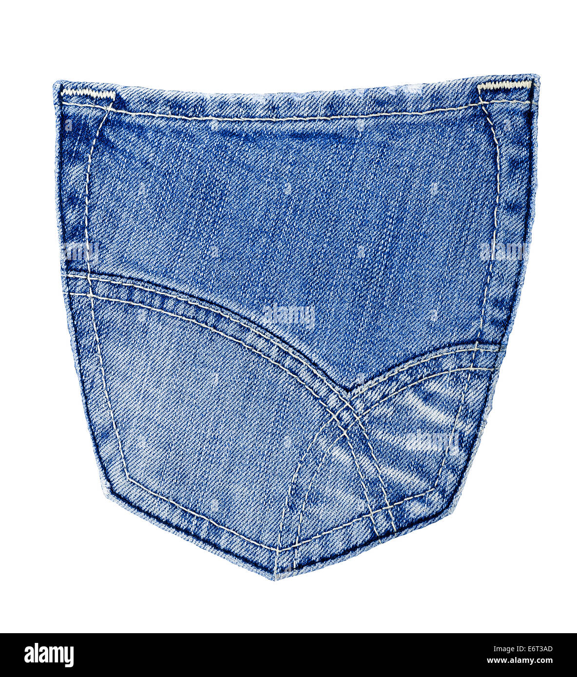 blue jeans back pocket isolated on white Stock Photo - Alamy