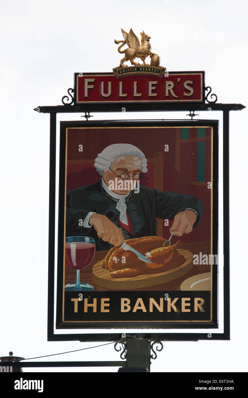 The Banker Pub Sign London Uk Stock Photo 73059094 Alamy