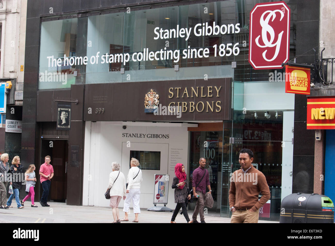 Stanley Gibbons stamp collecting outlet London Stock Photo