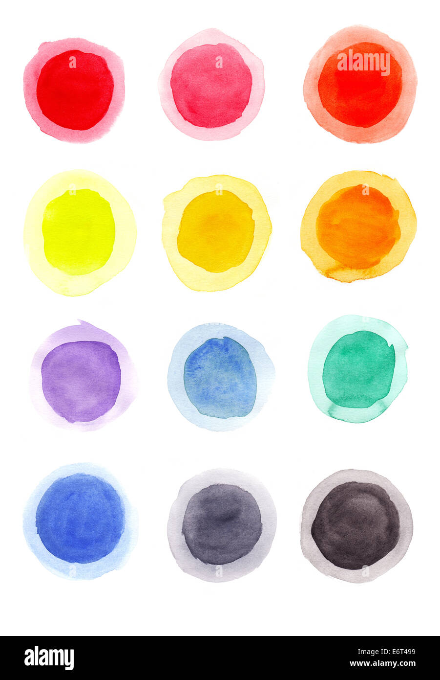 Layers of watercolor Stock Photo