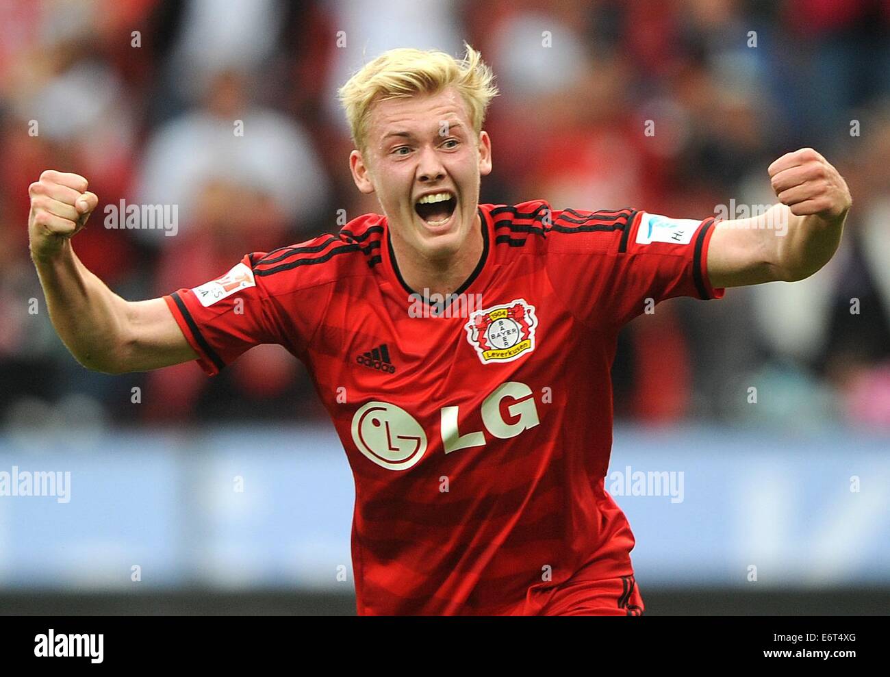 Leverkusen, Germany. 30th Aug, 2014. Leverkusen's Julian Brandt