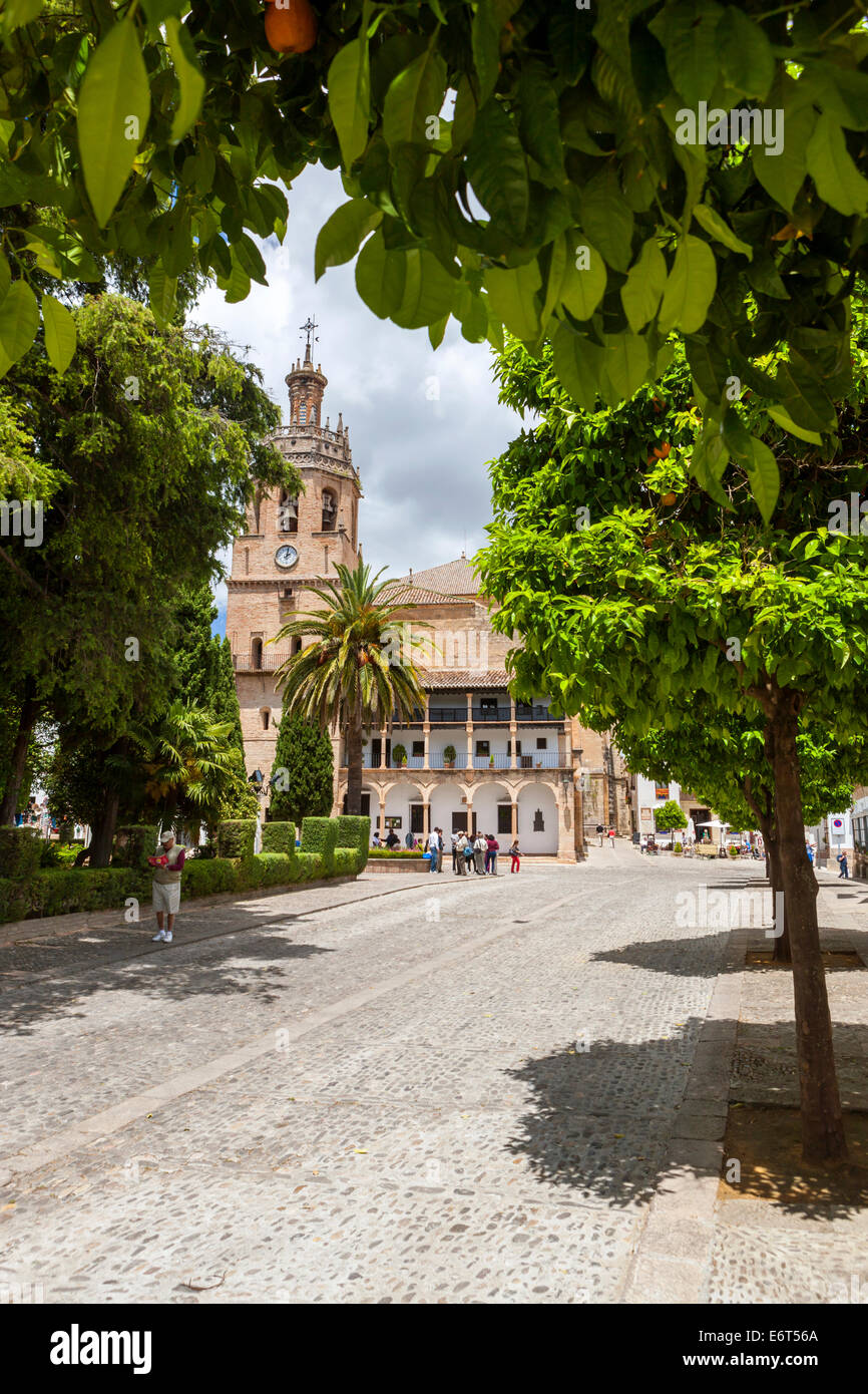 Santa Maria la Mayor church, Ronda, Malaga province, Andalusia, Spain, Europe. Stock Photo