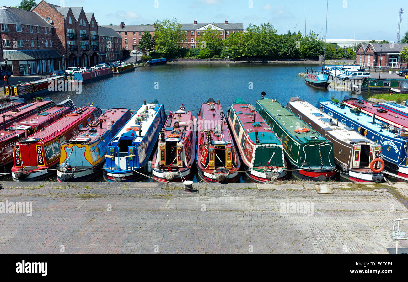 Russell Newbery powered canal boats at Ellesmere Port Rally Stock Photo