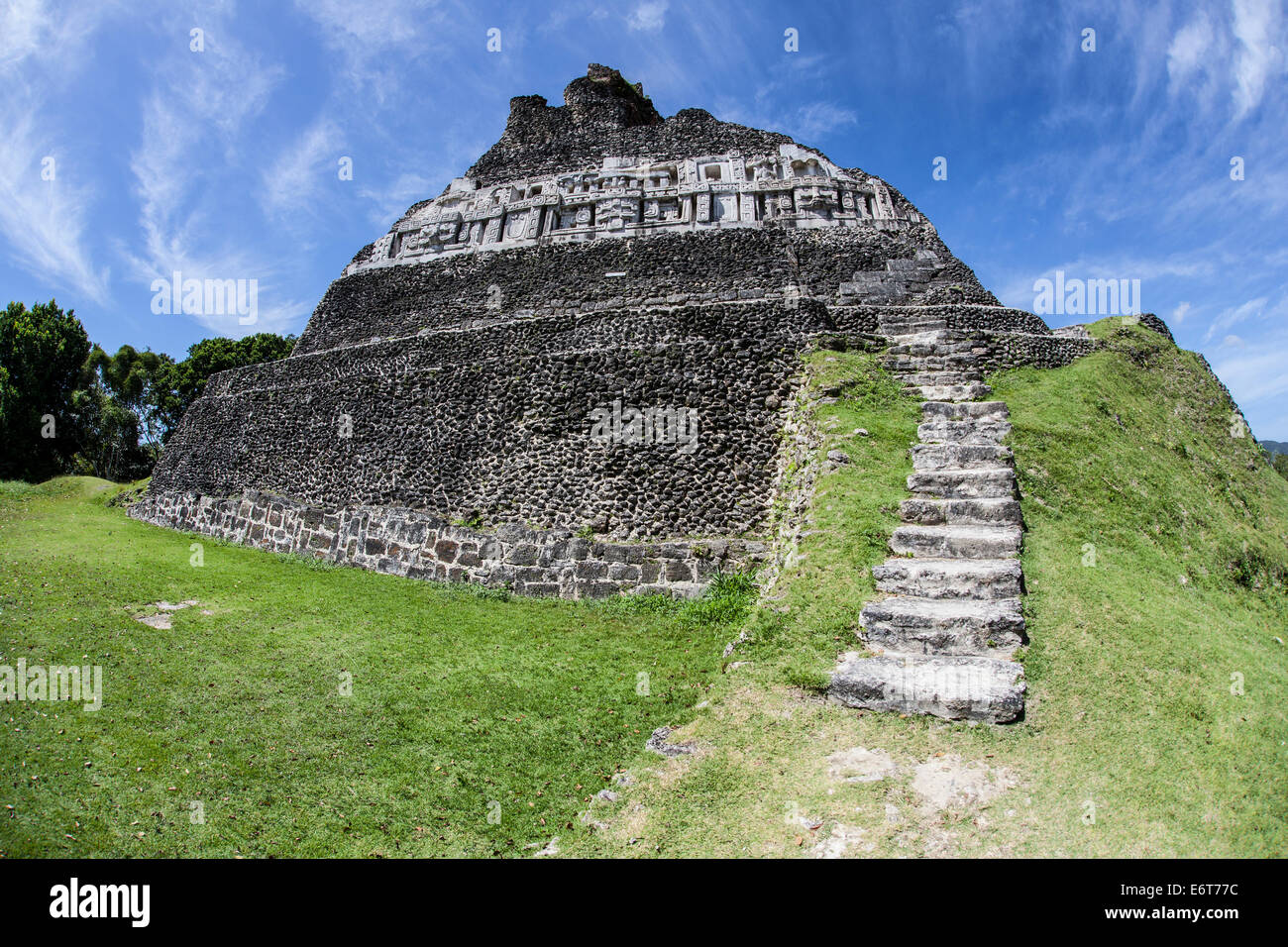 El Castillo Pyramid of Xunantunich, Caribbean, Belize Stock Photo Alamy