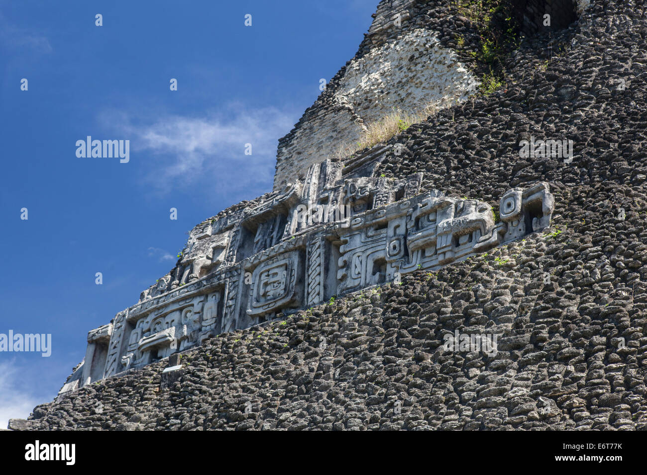 El Castillo Pyramid of Xunantunich, Caribbean, Belize Stock Photo Alamy