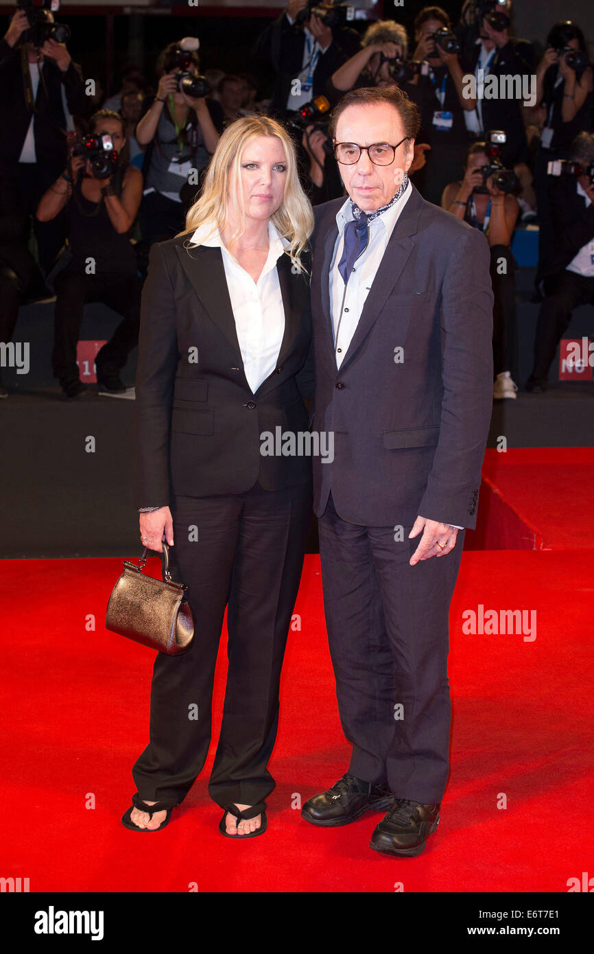 Louise Stratten and Peter Bogdanovich attending the 'She's Funny That Way' premiere at the 71nd Venice International Film Festival on August 29, 2014. Stock Photo