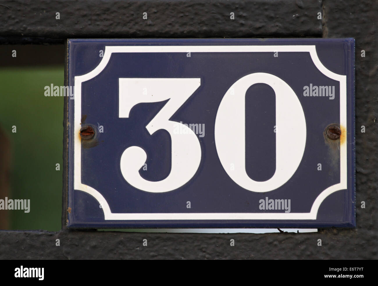 House numbers in different styles and colors (concept for real estate