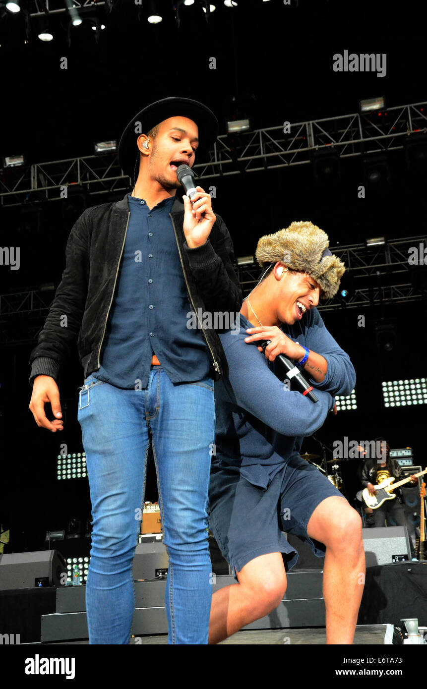 Birmingham, UK. 30th Aug, 2014. Rizzle Kicks perform at Fusion festival at Cofton Park in Birmingham. © Kelly Rann/Alamy Live News Credit:  Kelly Rann/Alamy Live News Stock Photo