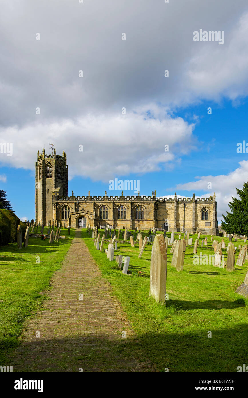 St Michael's Church, in the village of Coxwold, North Yorkshire, England UK Stock Photo