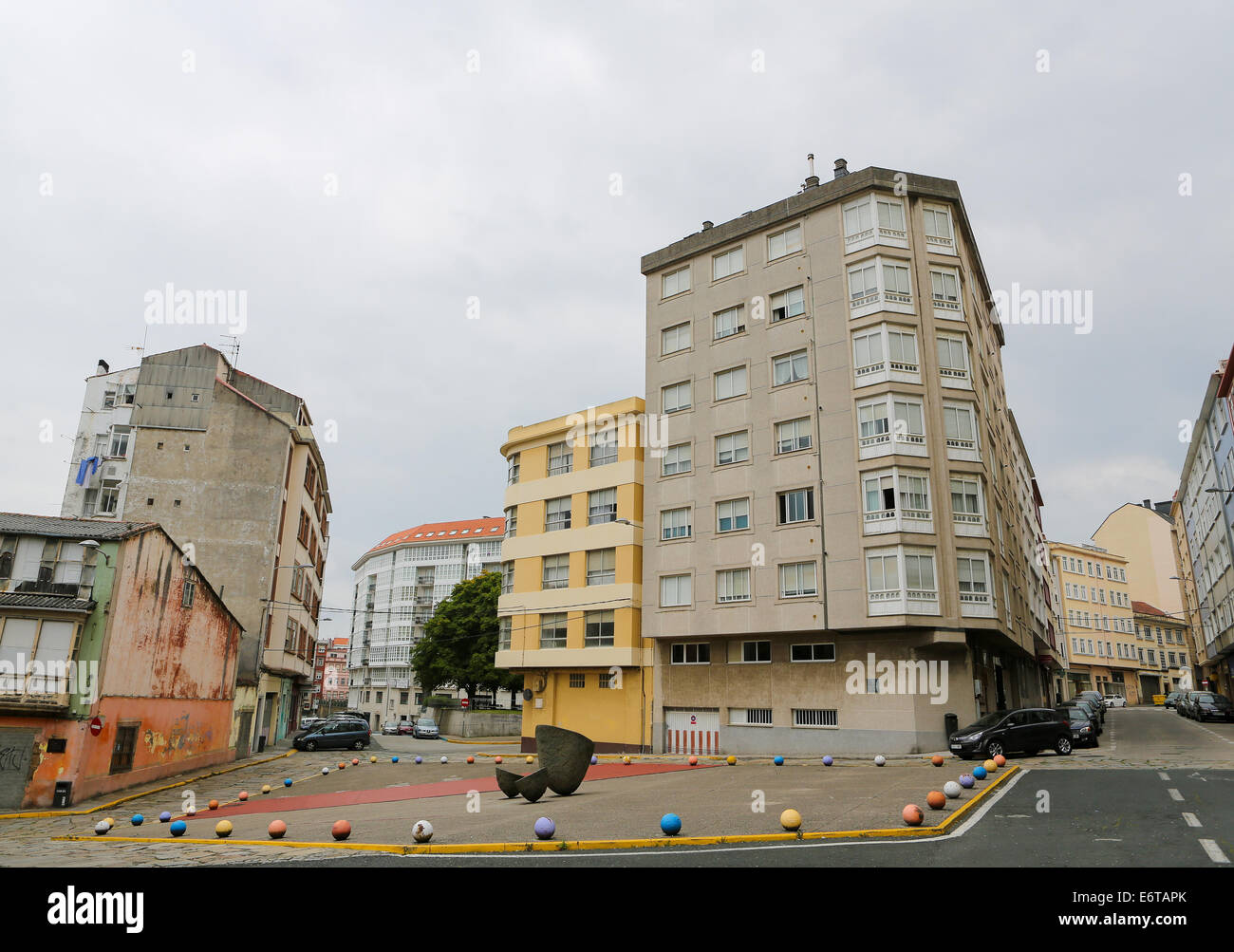 FERROL, SPAIN JULY 25, 2014 Architecture in the center of Ferrol, a