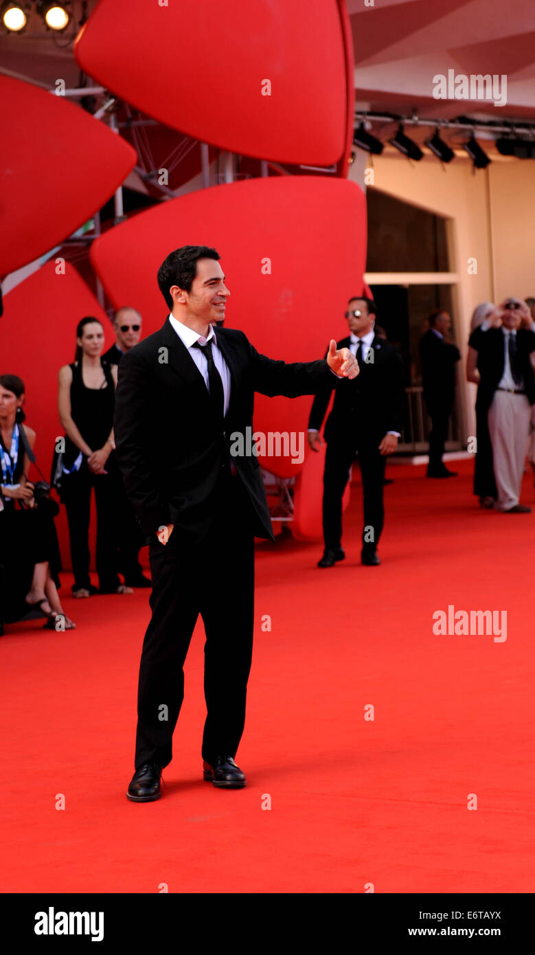 Venice, Italy. 30th Aug, 2014. Actor Chris Messina poses on the red carpet for "Manglehorn" during the 71st Venice Film Festival in Lido of Venice, Italy, Aug. 30, 2014. Credit:  Xu Nizhi/Xinhua/Alamy Live News Stock Photo